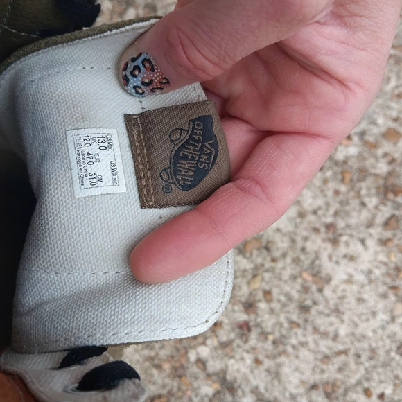 Vans Men's High-Top Sneakers - Brown, Cream, and Black - Picture 6 of 13